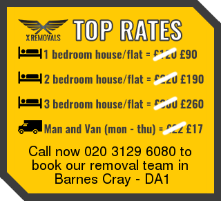 Removal rates forDA1 - Barnes Cray